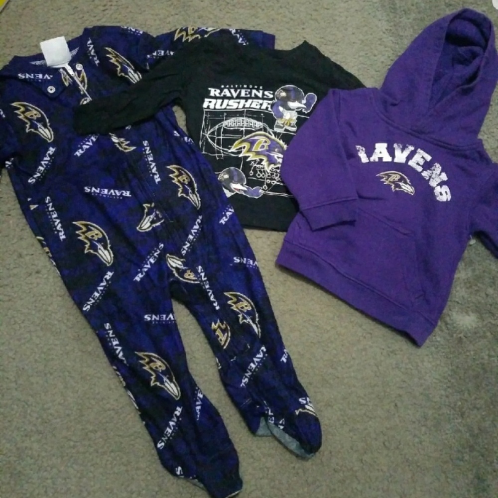 Baltimore Ravens 3 Piece Lot size 12-18 months